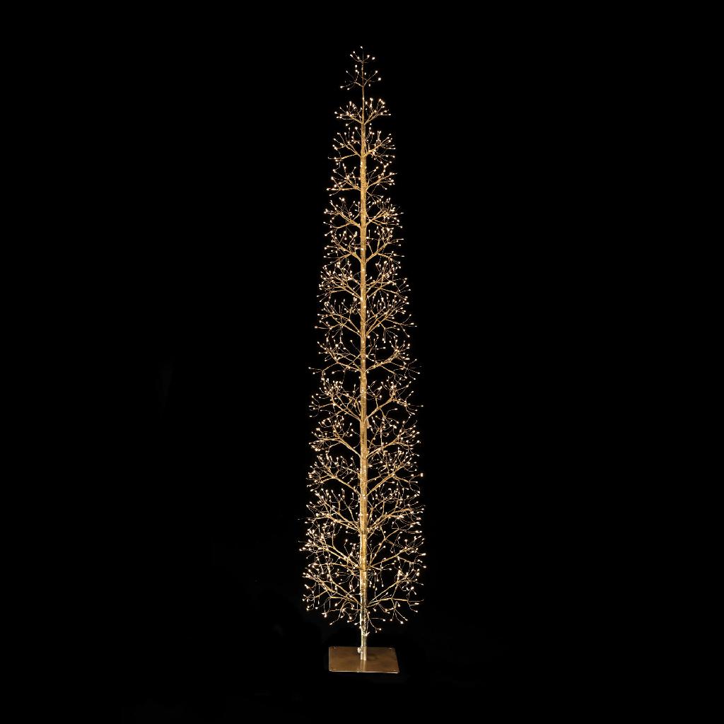 DO-HOME - Abete Microled Slim Con Luci Flash, Nero H.150Cm 708L Con Spina 24V 3,6W 21X7,5Xh.88 Cm In Scatola Bianca