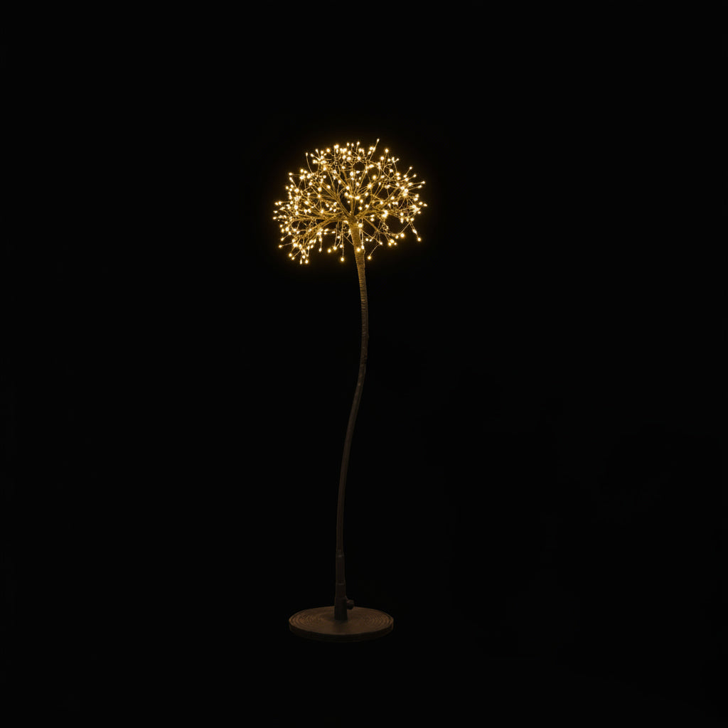 DO-HOME - Albero Sfera Microled Con Flash, Nero D.40Cmxh.150Cm 576L Con Spina 4,5V 3,6W 6X22Xh.52 Cm In Scatola Bianca
