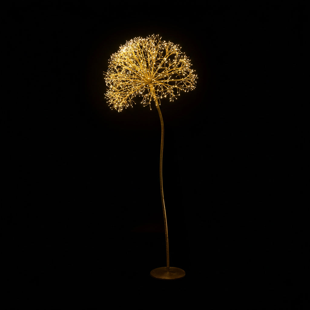 DO-HOME - Albero Sfera Microled Con Flash, Dorato D.40Cmxh.180Cm 576L Con Spina 4,5V 3,6W 7X22Xh.67 Cm In Scatola Bianca