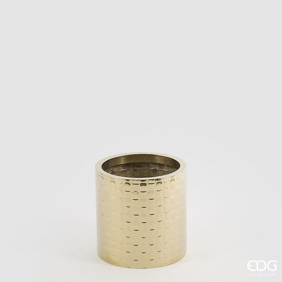 EDG - Vaso Acciaio Intreccio Rotondo H.30 D.30 C5 — Gold