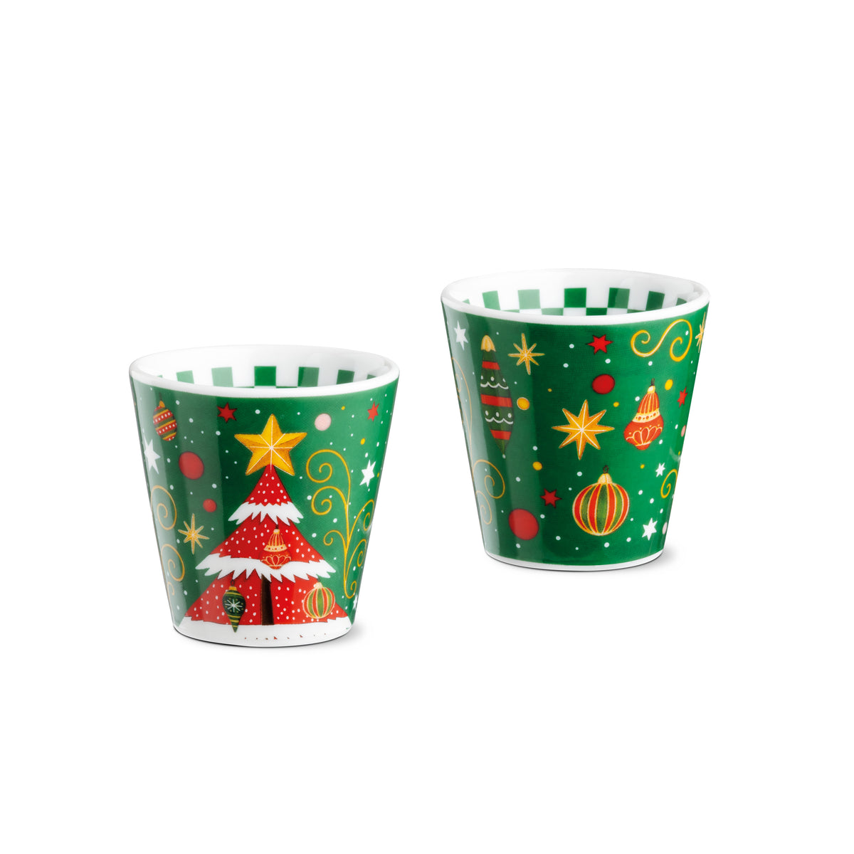 EGAN - Set 2 Bicchierini Albero Verde Natale 2026 Ml90