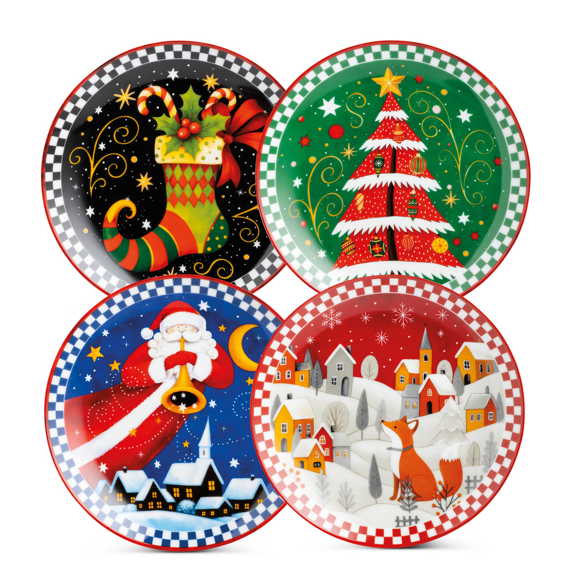 EGAN - Set 4 Piatti Dessert Assort. Natale 2026 D.19 Tin Box