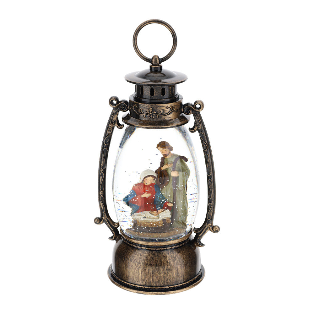 HERVIT - Lanterna Nativita' Acqua/Neve 14X11X25Cm