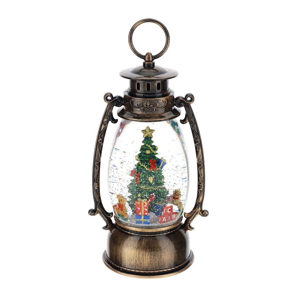 HERVIT - Lanterna Albero Acqua/Neve 14X11X25Cm