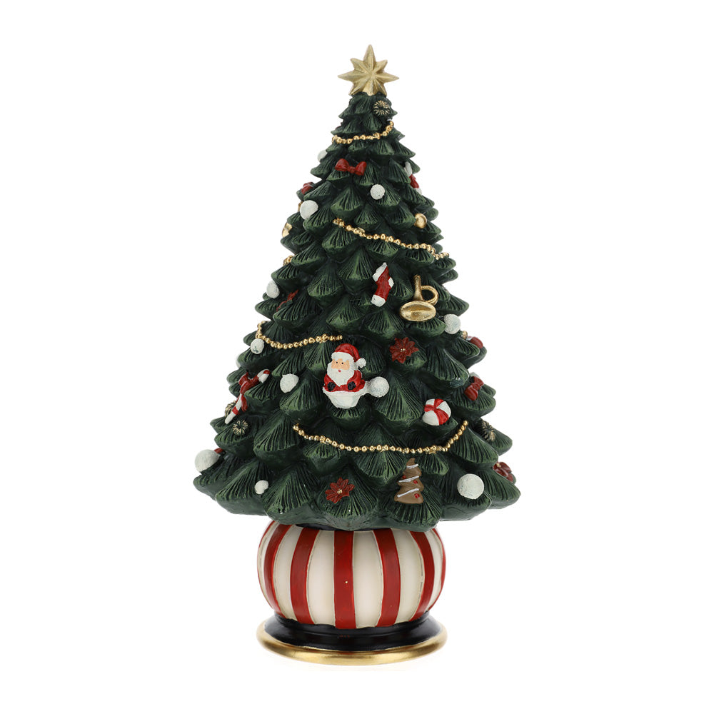 HERVIT - Albero Di Natale Resina Dia.12Xh22Cm