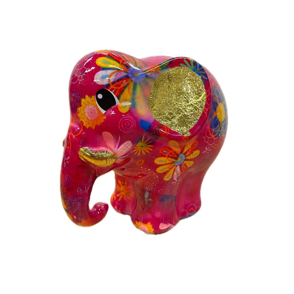 POMME PIDOU - Money Box Elephant Elton In Ceramica 19 Cm [Fuxia]