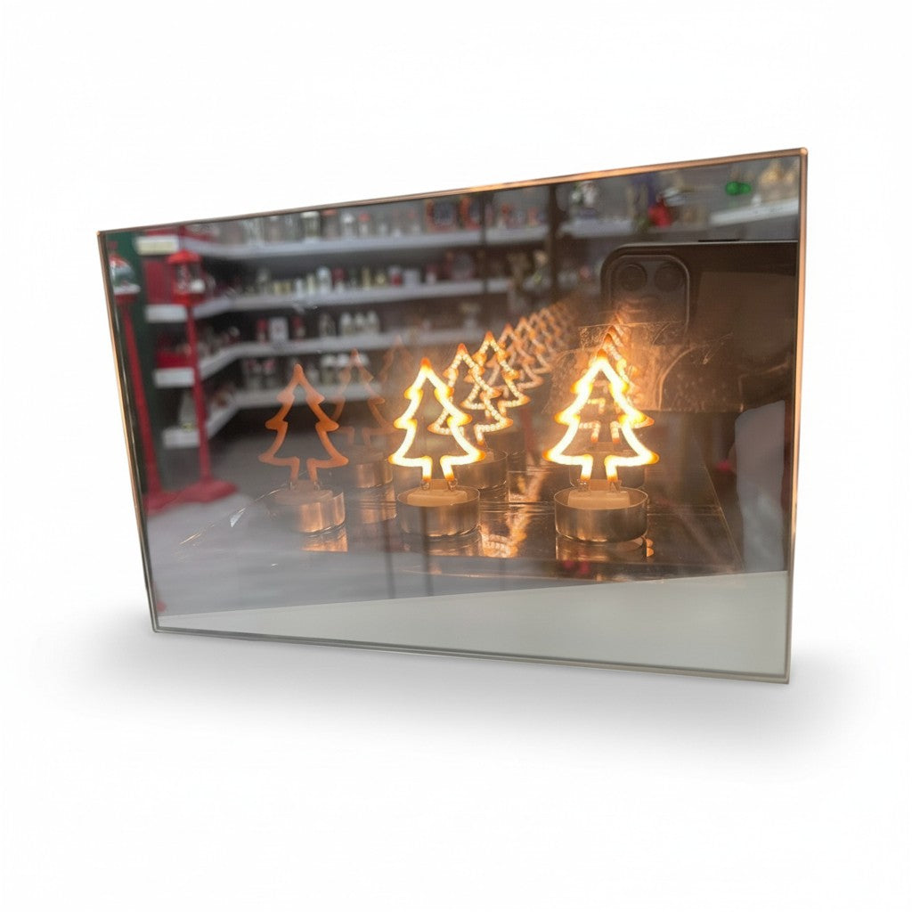 DO-HOME - Decorazione Luci Led In Vetro A Batteria 2Xaa 18X6.2Xh.12 Cm In Scatola Regalo