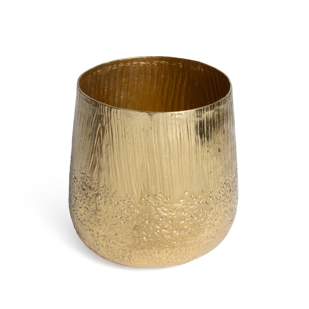 DO-HOME - Vaso Oro In Alluminio D.17Xh.19 Cm