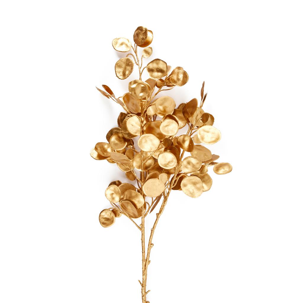 DO-HOME - Foglia Dorata In Plastica D.24Xh. 89 Cm