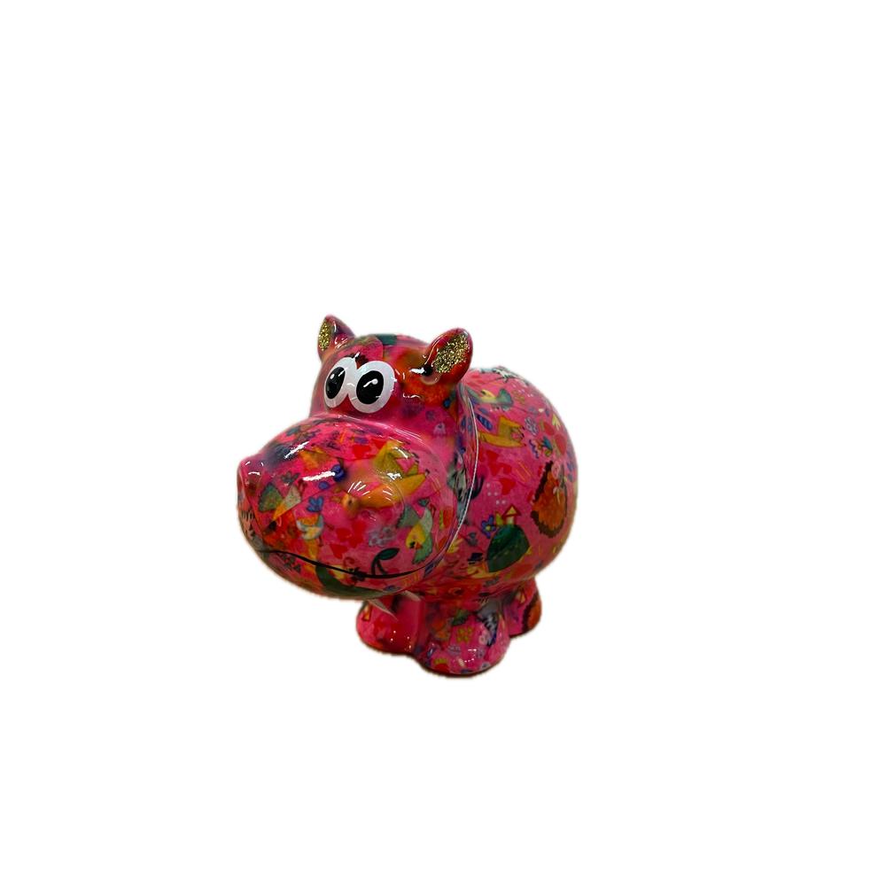 POMME PIDOU - Money Box Safari Happy In Ceramica 15Cm [Rosa]
