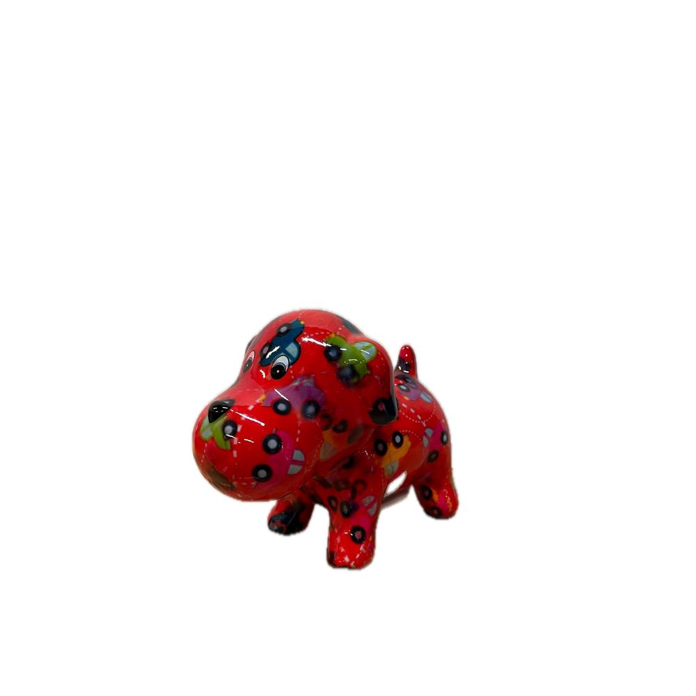 POMME PIDOU - Money Box Dog "Bruno" In Ceramica 11X13 Cm [Rosso]