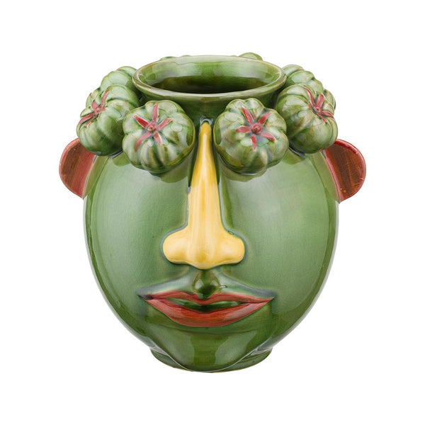 RITUALI DOMESTICI - Arciboldo Vaso M Verde In Porcellana 27X25X25,5H