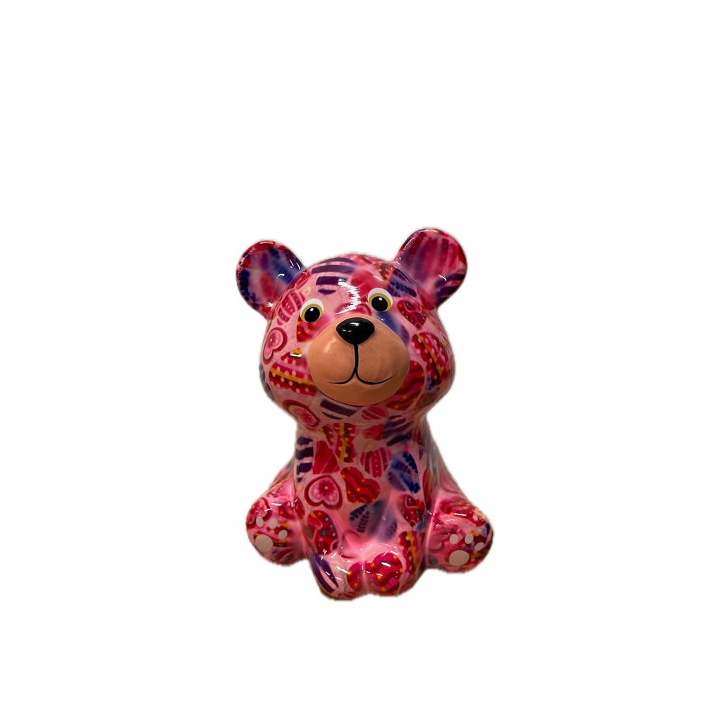 POMME PIDOU - Money Box Bear Tala In Ceramica H 15 Cm [Rosa]