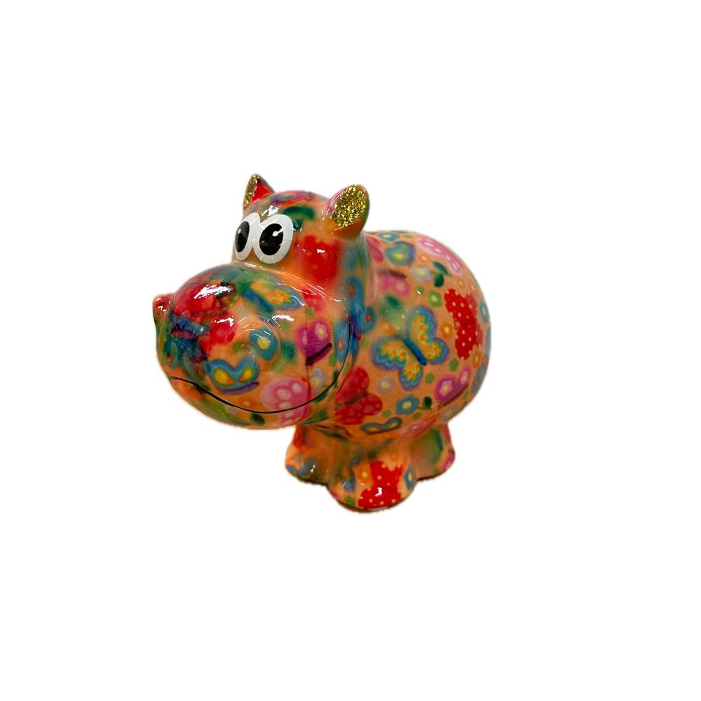 POMME PIDOU - Money Box Safari Happy In Ceramica 15Cm [Salmone]