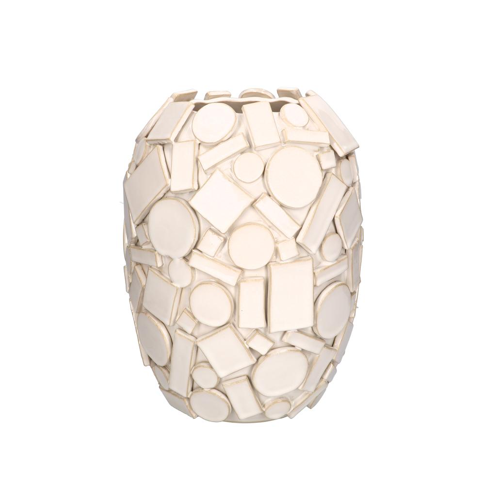 RITUALI DOMESTICI - Scomposto Vaso In Stoneware Bianco 23X30H
