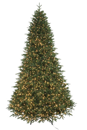 DO-HOME - Queenstown Lux - Platinum -Albero Di Natale Queenstown Lux Platinum H.210Cm Verde Con 3000 Luci Led 30% Pe 70% Pvc 1356