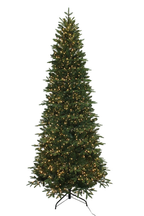 DO-HOME - Queenstown Lux - Platinum - 00238 - Albero Di Natale Queenstown Lux Platinum H.240Cm Verde Slim Con 2500 Luci Led 30% Pe 70%