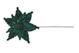 DO-HOME - Stella Di Natale Con Gemme Verde In Poliestere Effetto Velluto D. 28Xh.45 Cm