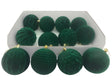 DO-HOME - Palle Natalizie Effetto Velluto Verde In Plastica D.10 Cm [Liscia]