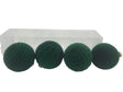 DO-HOME - Palle Natalizie 4 Pz Effetto Velluto Verde In Plastica D.12 Cm Design Assortiti In Scatola Trasparente