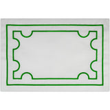 BACI MILANO - Mantel individual americano de lino con bordado verde