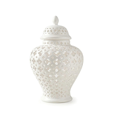 HERVIT - Potiche Amphora Perforated Porcelain 25X39Cm