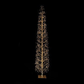 DO-HOME - Abete Microled Slim Con Luci Flash, Nero H.120Cm 528L Con Spina 24V 3, 6W 21X7Xh.118 Cm In Scatola Bianca