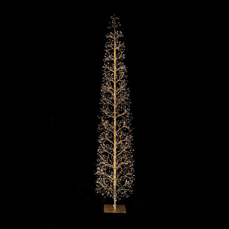DO-HOME - Abete Microled Slim Con Luci Flash, Nero H.150Cm 708L Con Spina 24V 3,6W 21X7,5Xh.88 Cm In Scatola Bianca