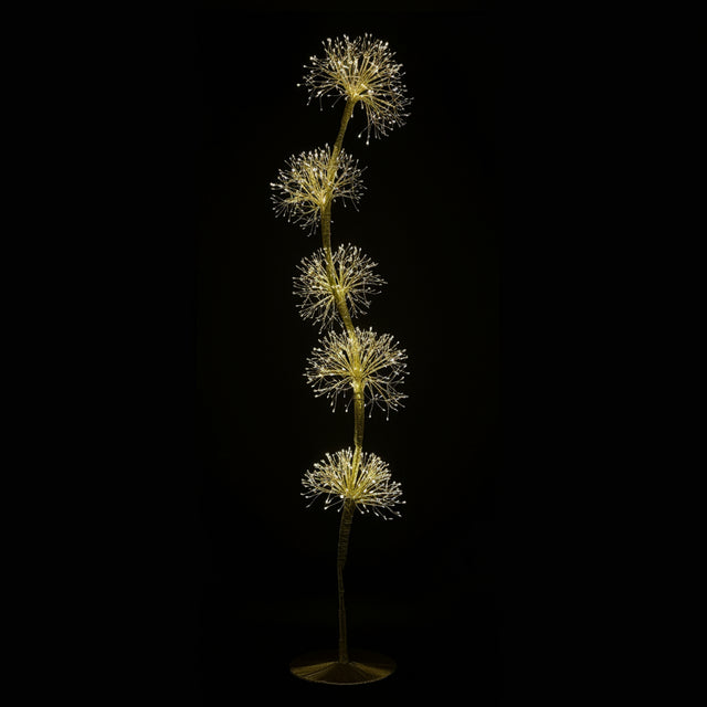 DO-HOME - Albero Sfera Microled Con Flash, Dorato H.150Cm 1200L Con Spina 4, 5V 12W /X/Xh./ Cm In Scatola Bianca
