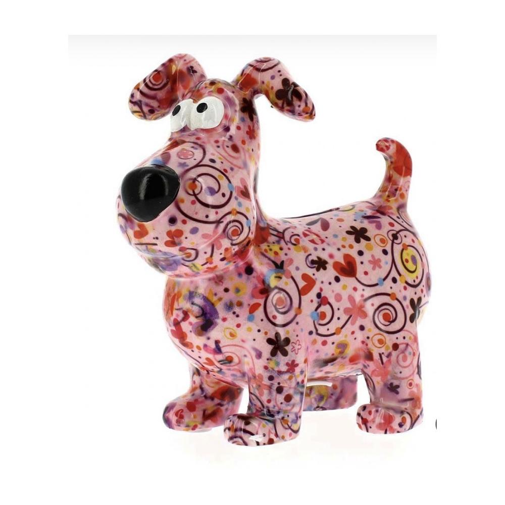 POMME PIDOU - Money Box Dog " Hugo " 20X20 Cm [Rosa]