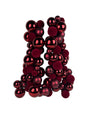 DO-HOME - Ghirlande Di Palle Vellutate Bordeaux In Plastica 120 Palle D.16Xh. 230 Cm