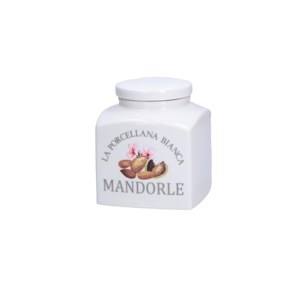 WHITE PORCELAIN - Preserve Almond Deco Jar 0.5 L