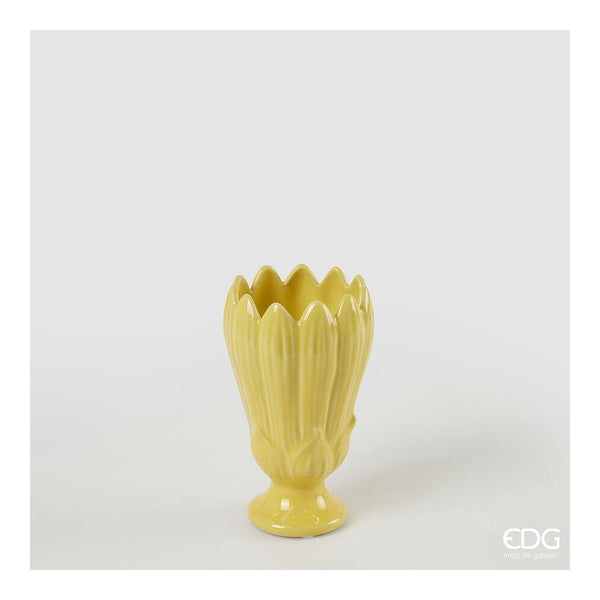 EDG - Vaso Freaky Foglie Coppa H.17.5 D.10.5 In Ceramica