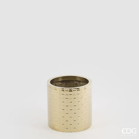 EDG - Vaso Acciaio Intreccio Rotondo H.30 D.30 C5 — Gold