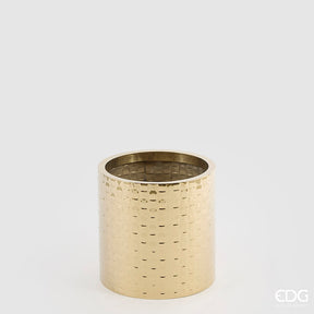 EDG - Vaso Acciaio Intreccio Rotondo H.35 D.35 C5 — Gold