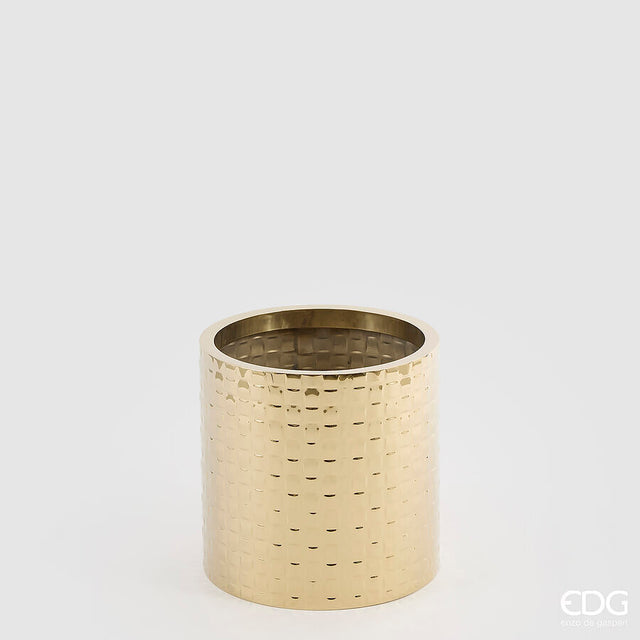 EDG - Vaso Acciaio Intreccio Rotondo H.35 D.35 C5 — Gold