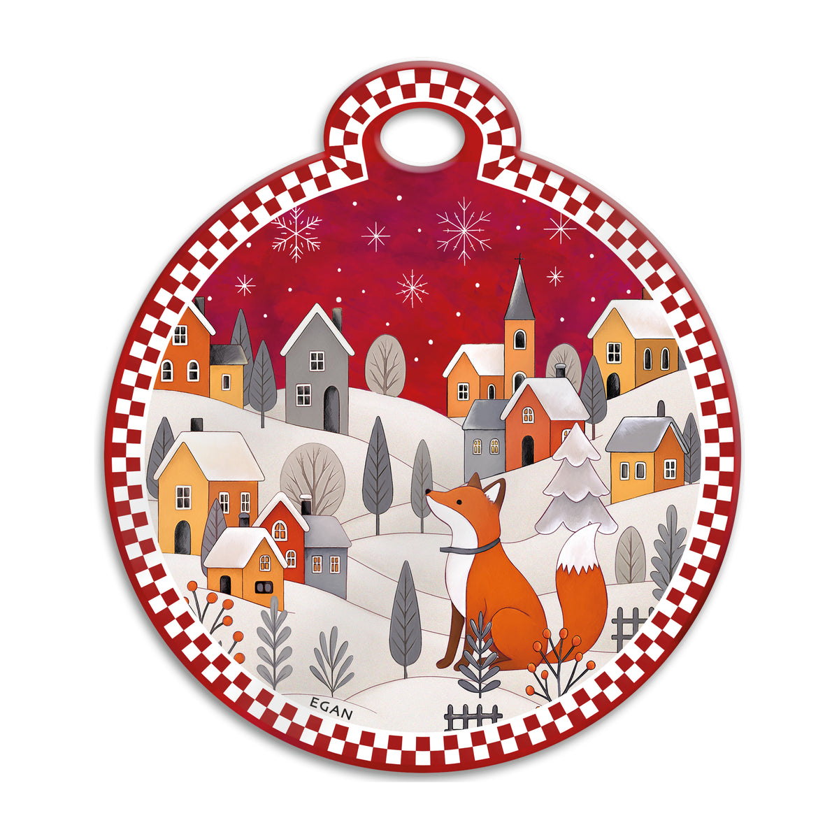 EGAN - Sottopentola Egan Natale 2026 Cm 17X19 · Volpe Rosso