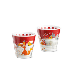 EGAN - Set 2 Bicchierini Volpe Rosso Natale 2026 Ml90