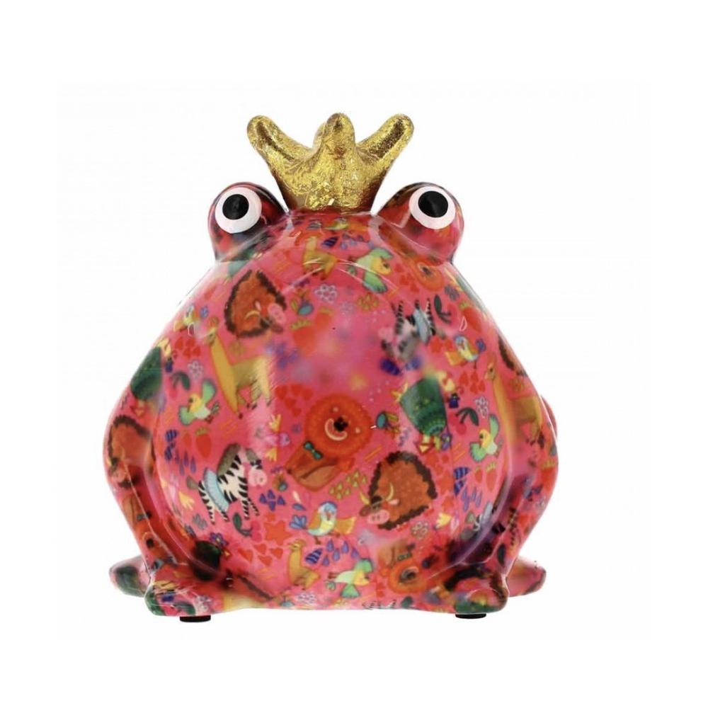 POMME PIDOU - Moneybox King Frog Freddy Small 17X14 Cm [Rosa]