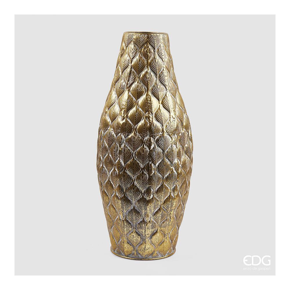 EDG - Sinuous Feather Metal Vase 27X53 H