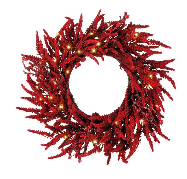 L'OCA NERA - Rosso Incanto - Ghirlanda Rossa Con 40 Led - Ø70