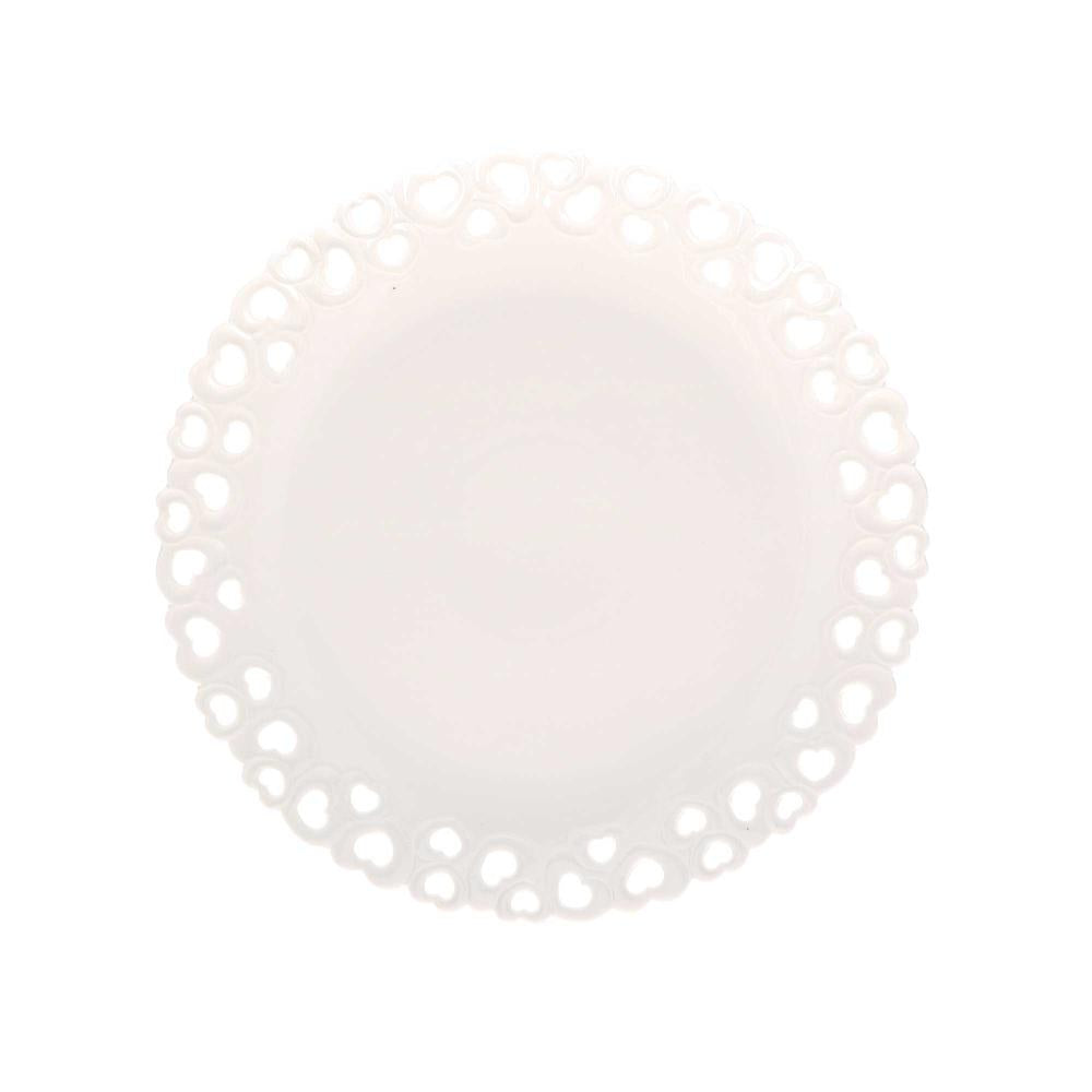 WHITE PORCELAIN - Valent.Plate Traf. 26.5 cm