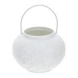 HERVIT - Biscuit White Porcelain Lantern 12X9 Cm