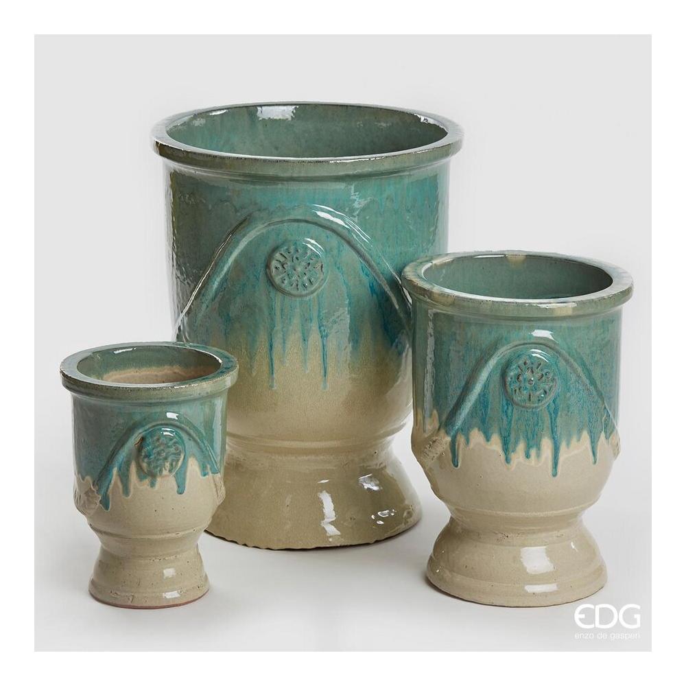 EDG - Glaze Vase Green Mix Cup H58 [Large]