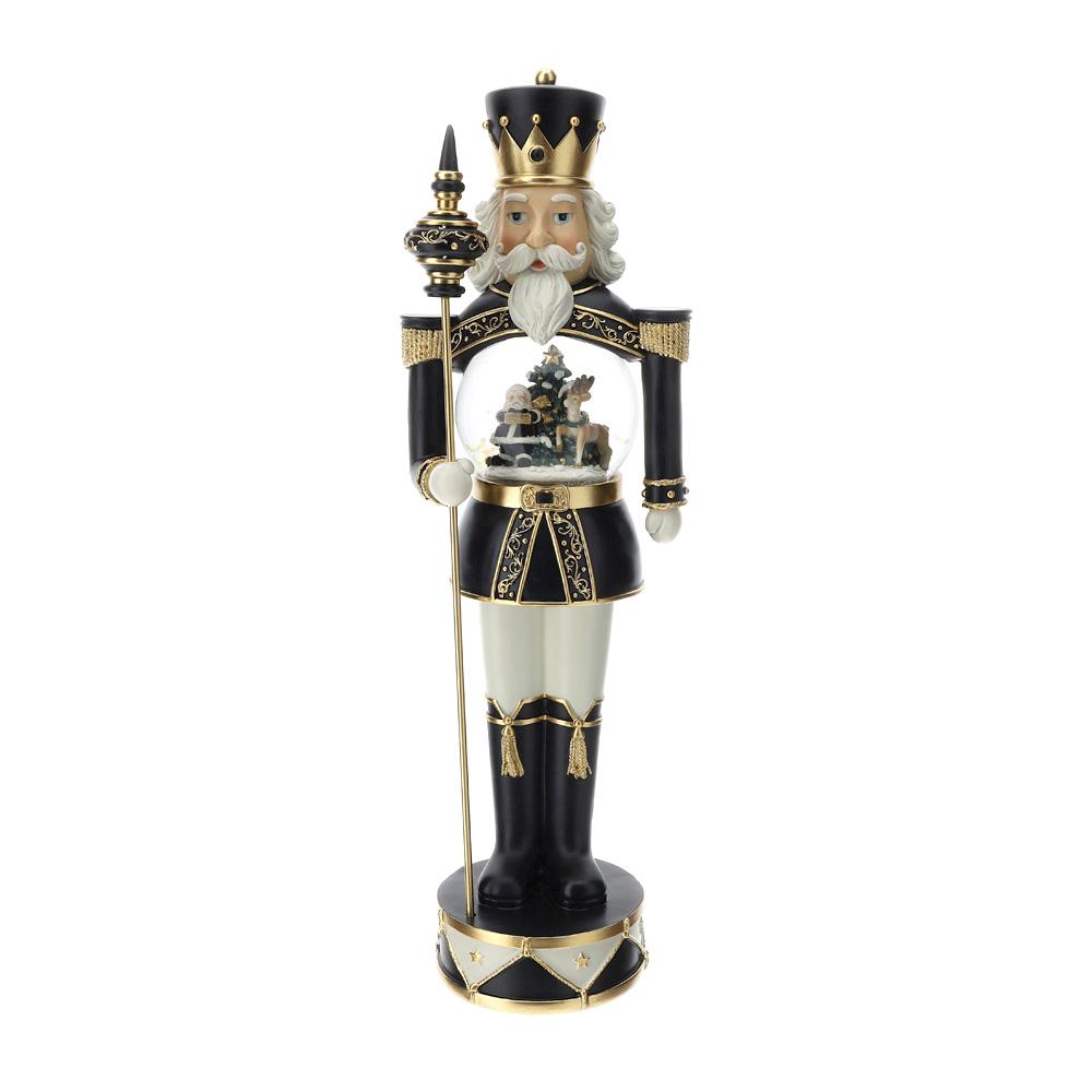 HERVIT - Resin Soldier Music Box 51Cm Black