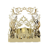 HERVIT - Candelabro Scenetta Metal Dorado 8.5X5.5X8Cm 