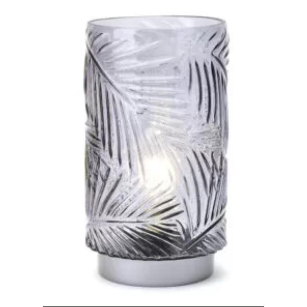 HERVIT - Smoked Fern Glass Lamp 11X20 Cm