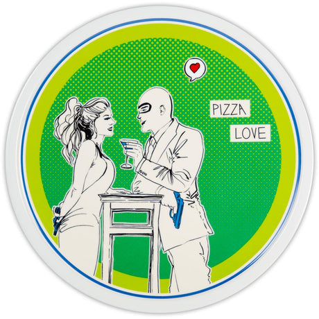 BACI MILANO - Plato para pizza Gulp verde 33,5 cm