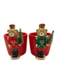 DO-HOME - Vasetto Orsetto In Ceramica 10X11Xh.13.5 Cm [Rosso]