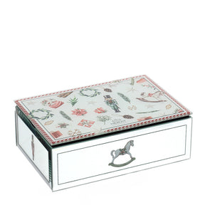 HERVIT - Cofanetto Legno/Vetro/Specchio 15X10X5Cm